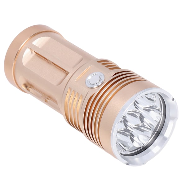 LED-ficklampa 8000LM Ljusstyrka Skyddsfunktion Aluminiumlegering Tunna Bärbar Zoomficklampa