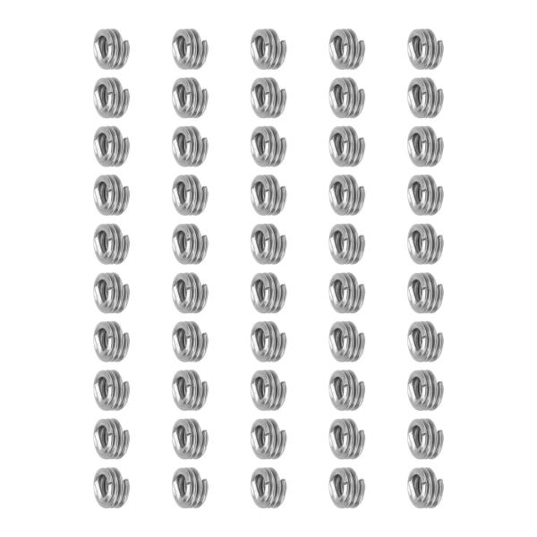 50 stk. Wire Thread Insert Brace Bushing Skruehull Reparasjon Trimningsverktøy US Unit 6‑321D