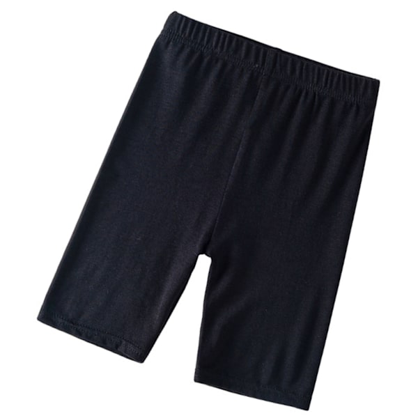 Baby Girl Tight Fit Shorts Undvik exponering Hög elasticitet Tunna småbarn cykelshorts för sommaren Svart 110(100‑110cm / 39.4‑43.3in)