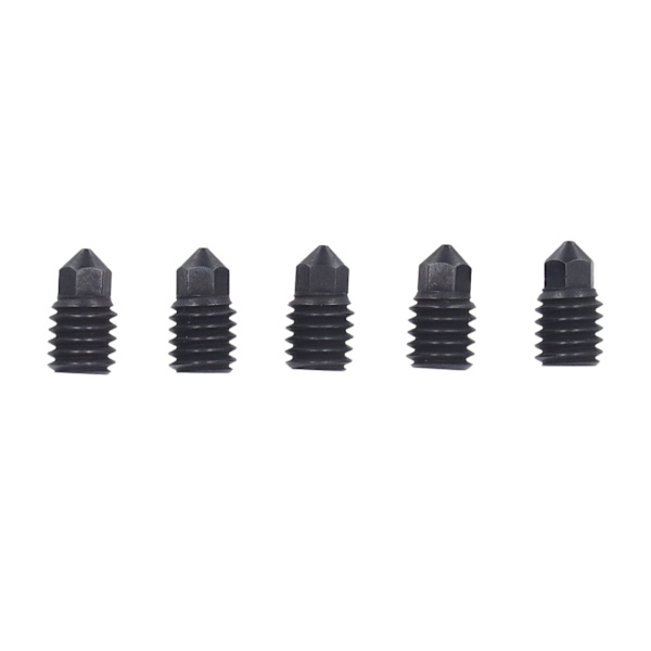 5 stk. Hærdet stål dyse High Speed printhoved support 1,75 mm filament til Bambu Lab X1 eller P1P 3D printer Hot End 0,4 mm