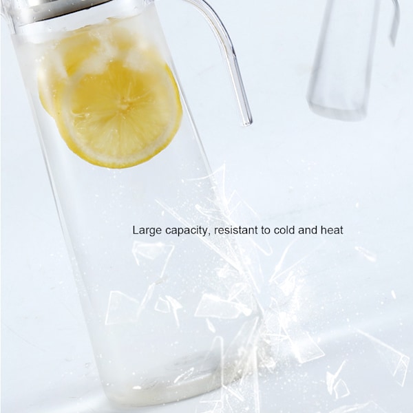 1,2L Akryl Transparent Juicepresser Kaldt Vann Mugge Krukke for Bar Hjemmebruk Rustfritt Stål Lokk