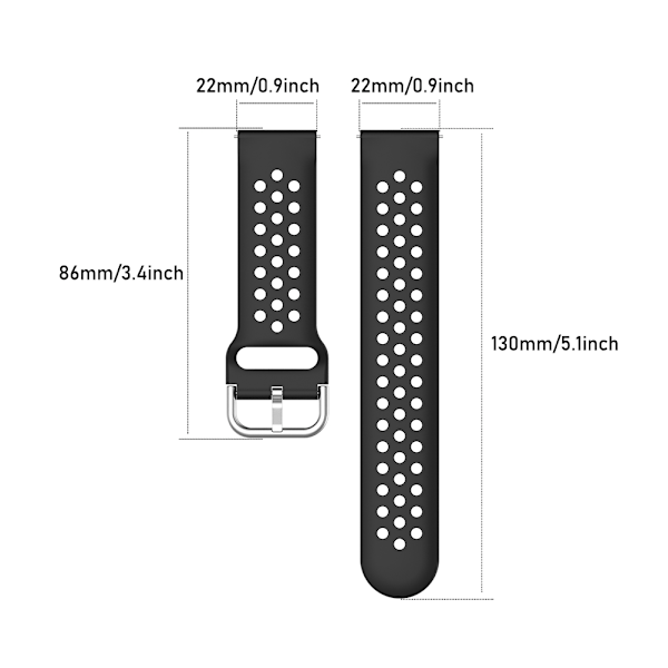Sport-ranneke Samsung Galaxy Watch 3:lle - Säädettävä silikoniranneke