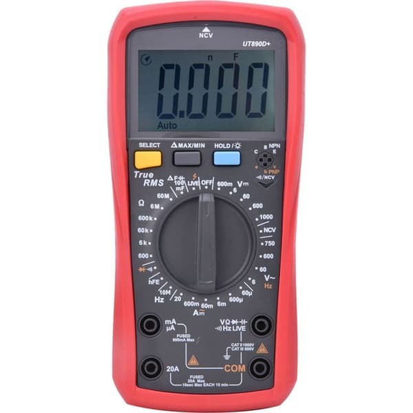 UNI-T UT890D 6000 siffer RMS Ekte Multifunksjons Digitalt Multimeter (Håndholdt)
