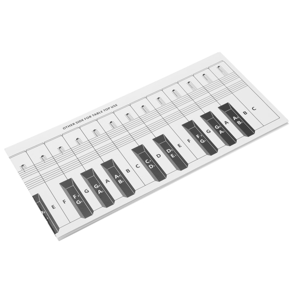 Piano Keyboard Noteoversikt 88 Taster Treningssammenligningstabell Bærbart bestrøket papir