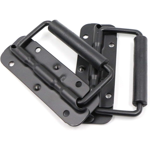 Svart fällbart case med 2 handtag (122 mm)