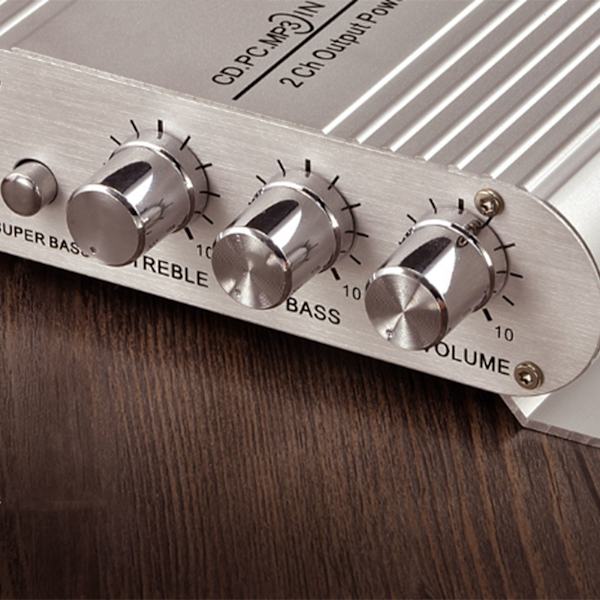 Bilforstærker Digital Stereo Audio Amp Diskant Bas Volumenjustering Højfølsom Forforstærker