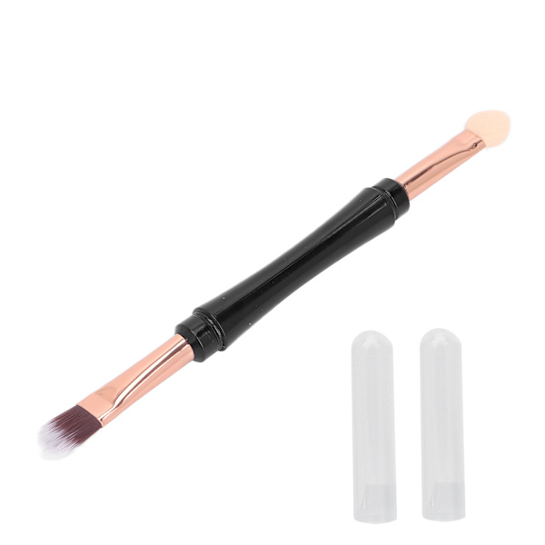 Ögonskuggsborste med dubbla ändar professionell ögonmakeup svamphuvudborste för nybörjarmakeupartister