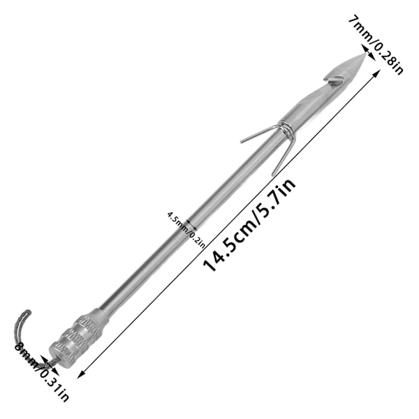 Ruostumattomasta teräksestä valmistettu kalastusnuoli - 2 kpl 145 mm Fish Dart metsästykseen ja ampumiseen