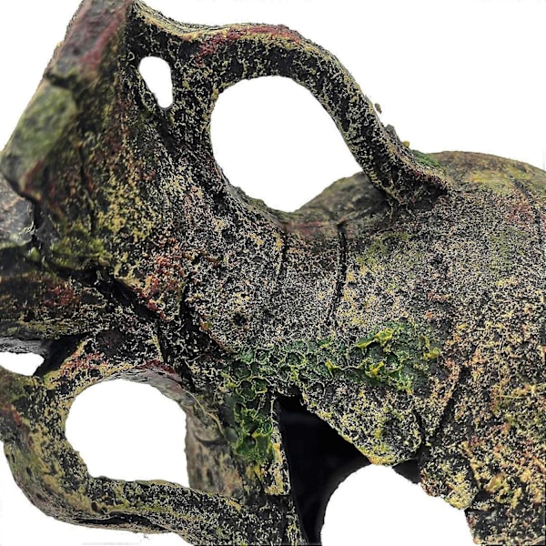Stor 21 cm Høj Aztec Egyptisk Knækket Vase Urne Chalis Kunstig Polyresin Akvarium Ornament Vand