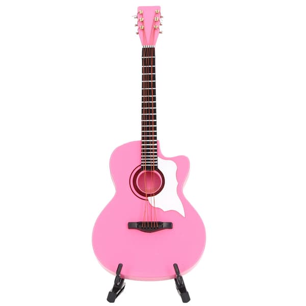 Gitarrmodell Rosa Bøk Materiale Presis Design 18cm Musikkinstrumentmodell for Lek Store Gaver