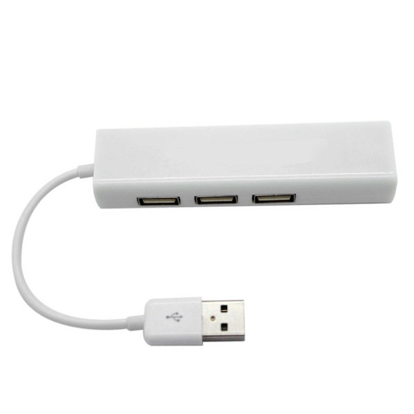 USB-RJ45-keskitin 480Mbps nopea PVC-kupari Yhteensopiva USB-Ethernet-sovitin puhelimeen Tietokone