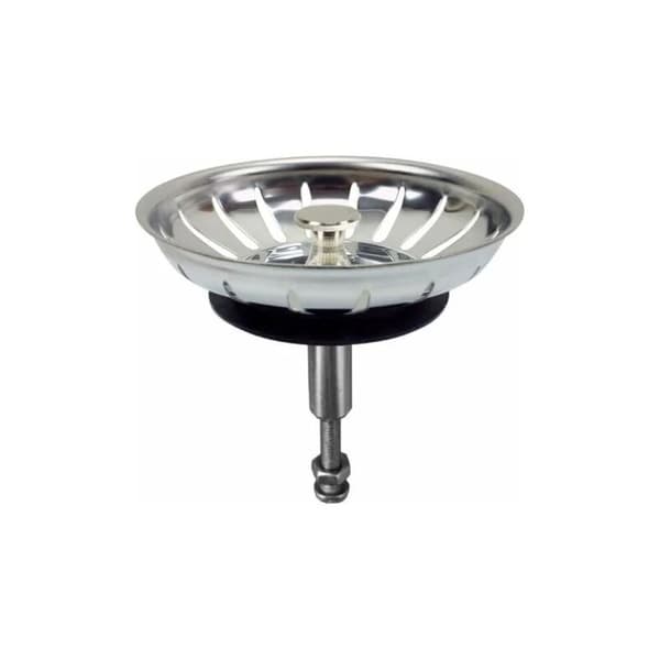 Diskpropp i rostfritt stål – Diameter 80 mm – Justerbar höjd 50 till 85 mm – Köksavlopp