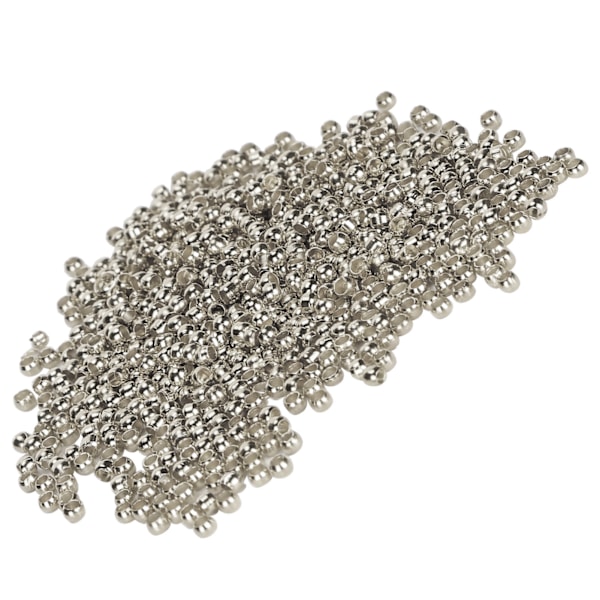 500 st Crimp Beads Runda Distanslösa Stopp Terminators Toppar för Halsband Armband DIY Platina Plätering