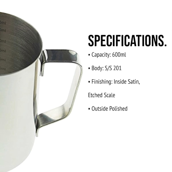 600ml Barista Melkekanne for Kaffemaskin