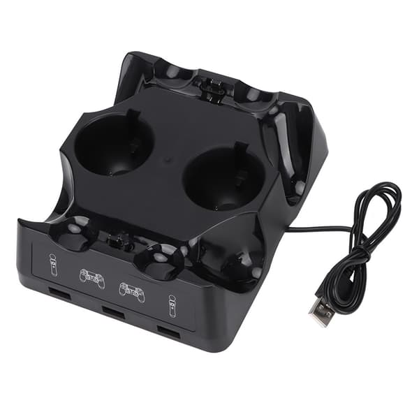 Multifunktionell laddare för PS4/PS4 MOVe PS4 VR-kontroll Fyra laddningsdockor