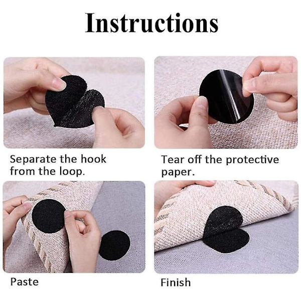 Super stærk dobbeltsidet genanvendelig velcro-tape - 60 stk.