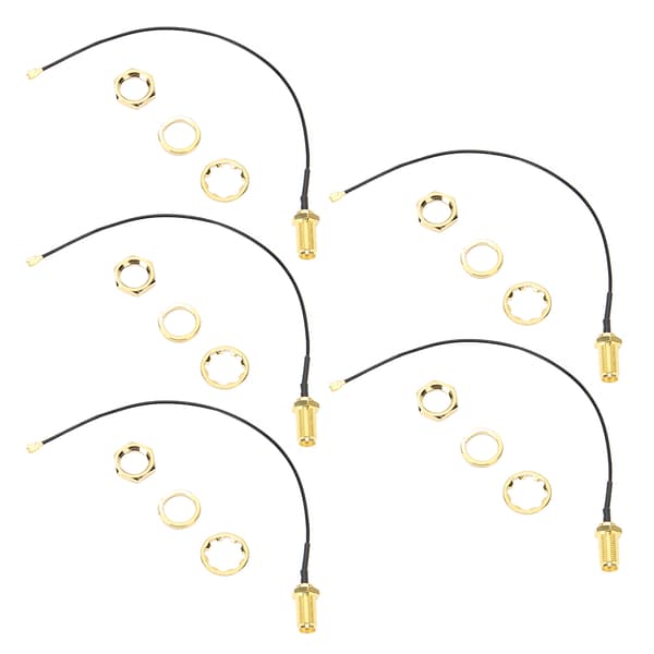 SMA til uFL/u.FL/IPEX/IPEX RF hun-adapter forbindelseskabel messing Walkie-Talkie antenne 20cm
