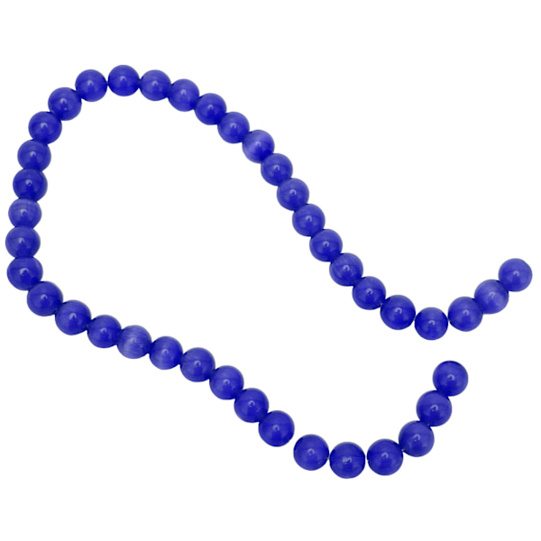 0,39 tum diameter runda pärlor Natursten DIY Armband Halsband Smyckenstillbehör mörkblå