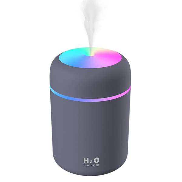 300ML Mini USB Luftfukter med Nattlys Tåkeluftfukter for Rom Kontorbord