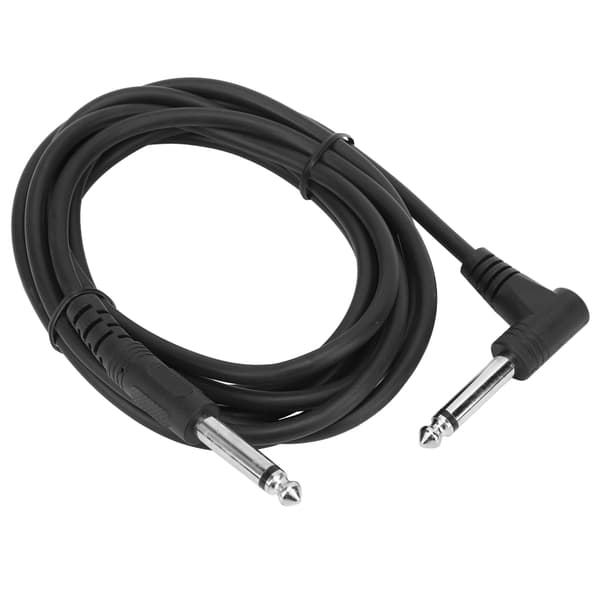 6,35 mm Gitarrljudkabel Rätvinklig Kontaktförstärkarkabel 3 meter/10 tum längd