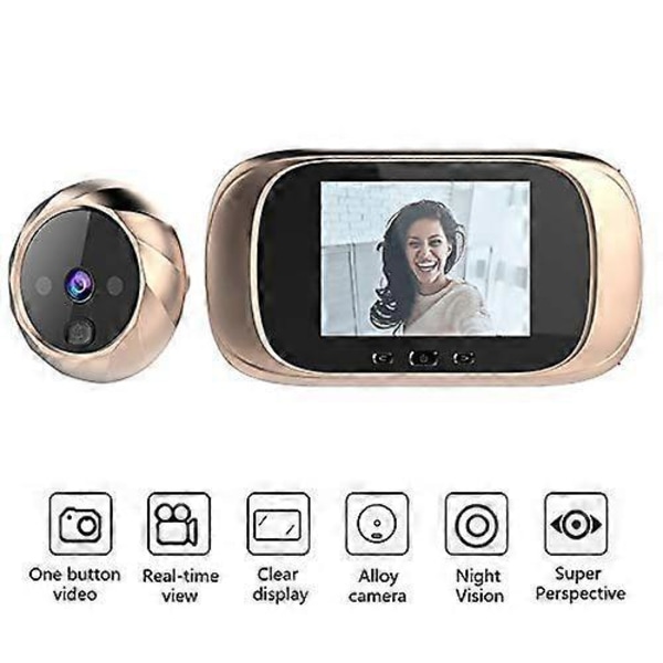 2,8 tommer LCD Video Dørklokke Cam Elektronisk Kighul 90 Graders Digital Dørklokke Viewer Dørøje Overvågning HD Kamera Overvågning Integreret Dørklokke Su