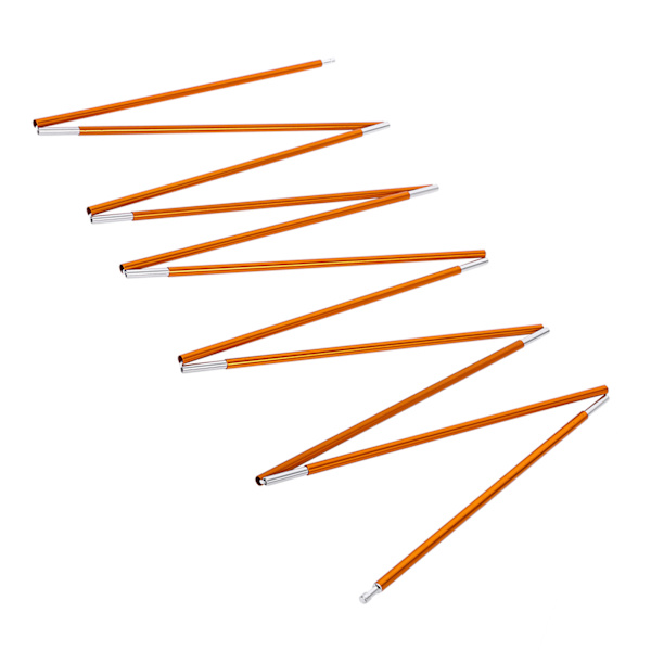 2 stk Utendørs aluminiumslegering telt bygning støttestang stangstang for fotturer Camping gull