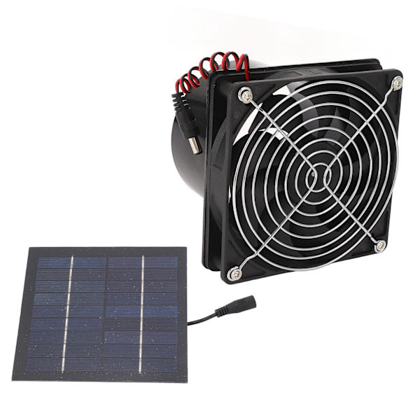 Soludstødningsventilator Effektiv varmeafledning Ventilation 50W Solpanelventilatorsæt 5-12V