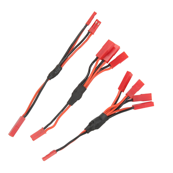 Rød JST Y Parallel Adapter Harness Sæt Enkel Installation JST Stik Splitter Y Kabel til Traxxas