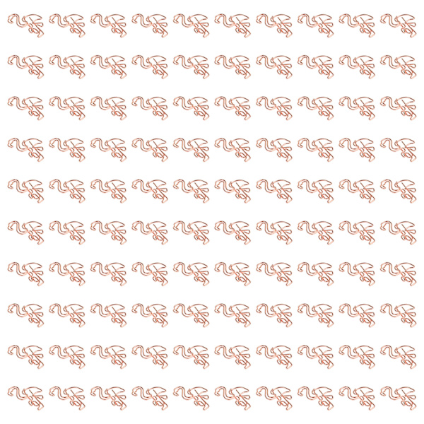 100 st Flamingo Pappersklämma Söt djurform Filanteckning Sidmarkeringsklämmor Bokmärke för filklassificering Rose Gold