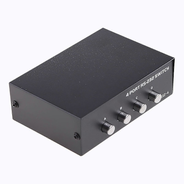 4-Port Datadelingsbryter For Skriver 9-Pin Seriell Bryter Databryter