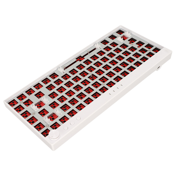 Mekanisk tangentbordssats 84 tangenter DIY RGB-belysning Hot Swap Trådlös 2.4G BT 3.0 5.0 Typ C Trådbundet Anpassat tangentbord för Win Vit