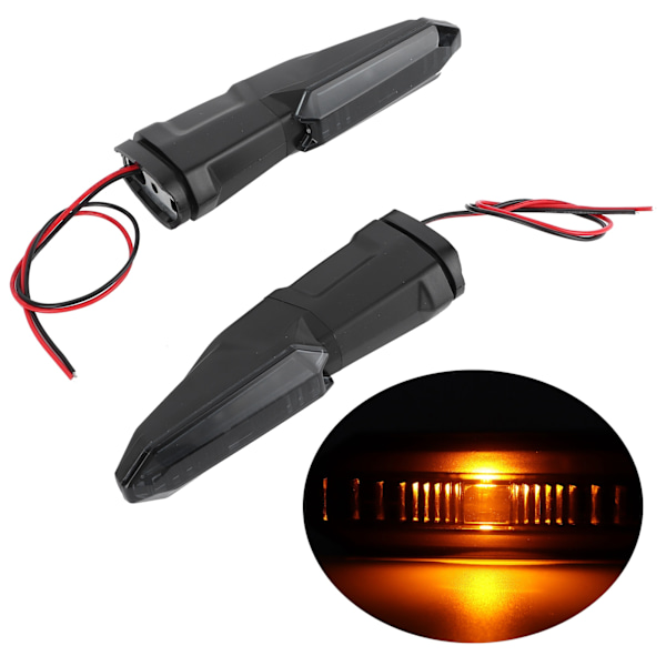 2 st 12V LED-blinkers, bärnstensfärgade, passar till Kawasaki Z250 Z800 Z900 Z900RS Z1000, rökfärgat glas