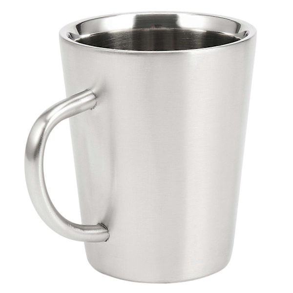 340 ml Rostfritt Stål Kopparpläterad Dubbla Lager Te Mugg Silver