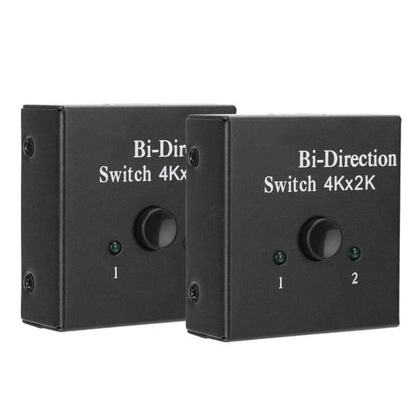2 stk. HDMI Bi-Direction Switch Converter Switcher Splitter Hub HDCP 2x1 1x2 ind/ud