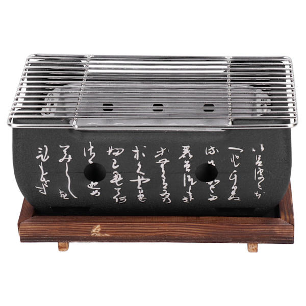 Japansk grillgrill Mini hushålls aluminiumlegering träkol Grill spis ugn Tillbehör