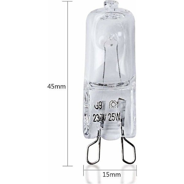 Halogenlampa G9 25W - 4 stycken