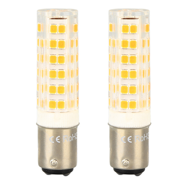 2 st BA15D LED-lampor Dimbara 6W Dubbelkontakt DC Bajonettbas 540LM 76 LED Varmvitt Ljus 60W Halogenlampor Ekvivalent 100‑130V