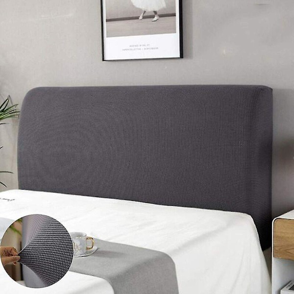Sängynpäädyn Päällinen, Sängynpäädyn Suojapäällinen Pölytiivis Pestävä Sängynpäädyn Päällinen Täyspakkaus 360° Harmaa 180cm Sopii sängynpäädylle 170-190cm