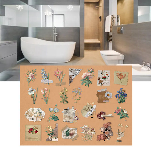 Veden Kupit Tarra Tarrat Ainutlaatuinen Kuvio Kirjoitus Näkyvä Kestävä Deco Tarrat Käsin Tili DIY Käsityöt