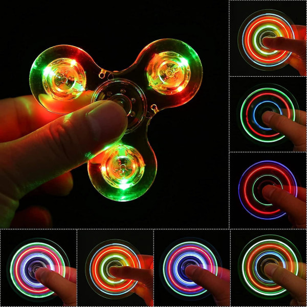 Fidget-leketøy med LED-lys – perfekt stressavlastende og angstdempende gave til barn og voksne