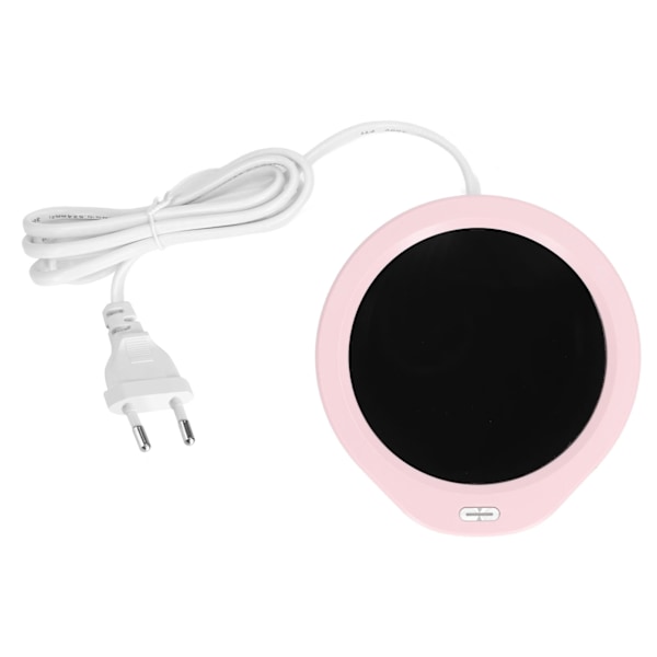 18W Coffee Mug Warmer 55℃ Constant Temperature Power Saving Rechargeable Mug Warmer Tea Warmer for Office EU Plug 220V Pink