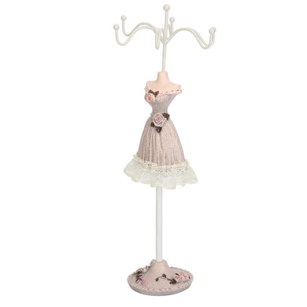 Mannekäng Klänning Smycken Display Stativ Modell Klänning Örhängen Halsband Smycken Organizer Dekorativ Smycken Dockhållare Typ 1