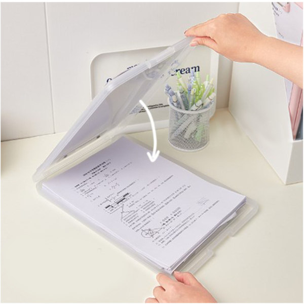 Clip Board Plast Pladsbesparende Papir Clip Board Papirgave gave til testpapirer Dokumenter Hvid