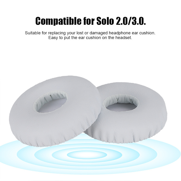 Hvite bomullsøreputer for Solo 2.0/3.0