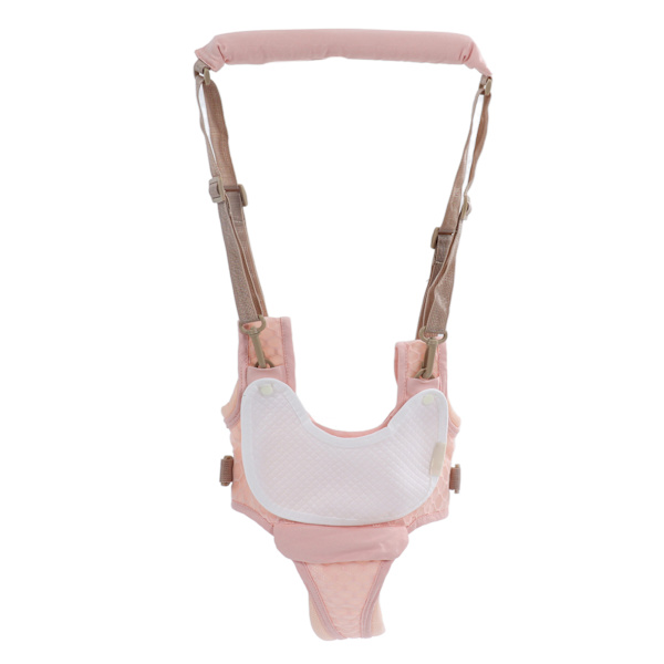Baby Walking Harnesses Lett Justerbar Avtakbar Skritt Pad Håndholdt Småbarn Gåassistent Belte for 8‑24M Sakura Rosa
