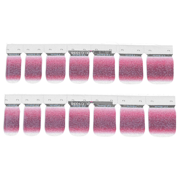 Gradient Nail Art Transfer Sticker Självhäftande nagellacksremsor Full Wraps Dekaler(38)