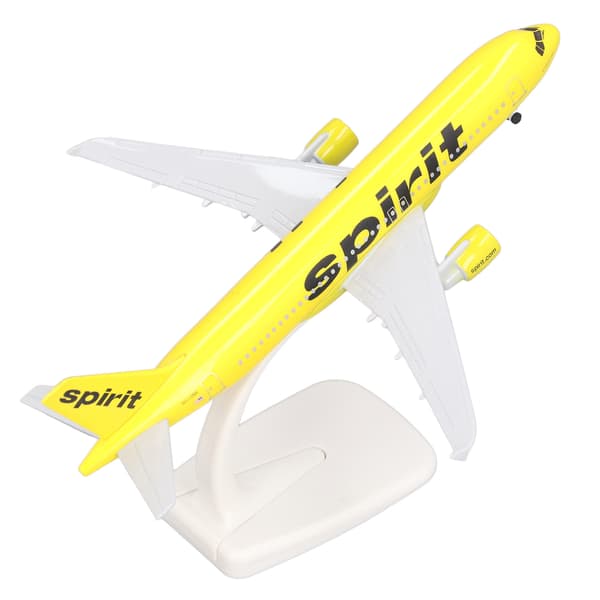 320 Alloy Flymodel Høj Stimulering Flydekoration Model med Displaybase Gul Hvid