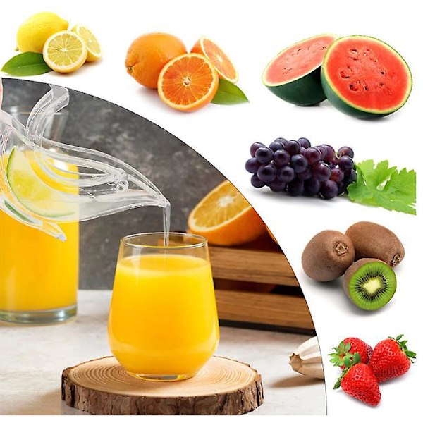 2 Pak Fugle Citronpresser, Citronpresser Akryl Manuel Saft Limepresser Fugleform Citron Skive Kilepresser
