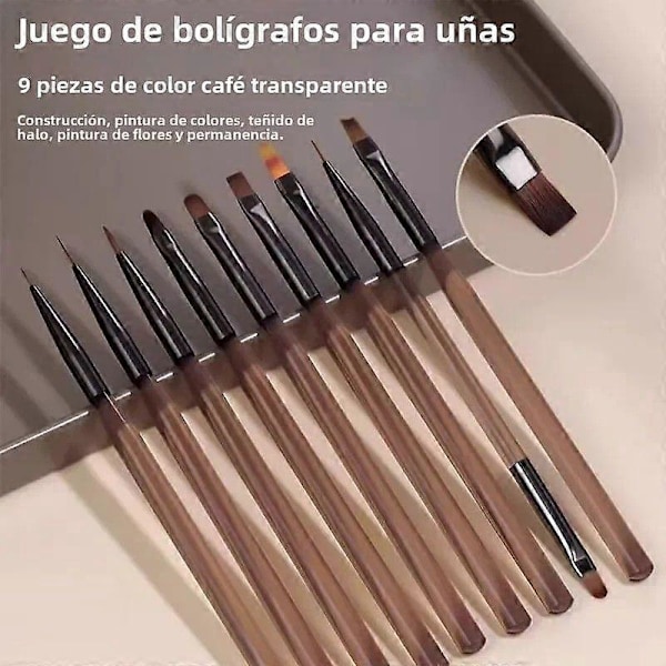 Stk./Sæt DIY Akryl Neglebørster UV Gel Tegning Eyeliner Børste Malerværktøj til Negledesign