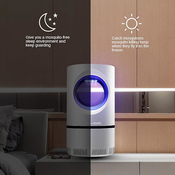 USB-driven Elektrisk Inomhus Myggfälla med Adapter - Barnsäker & Effektiv Myggdödande Lampa